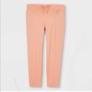 Ingrid & Isabel Match Back Maternity Jogger Pants NWT Sz L peach tangerine